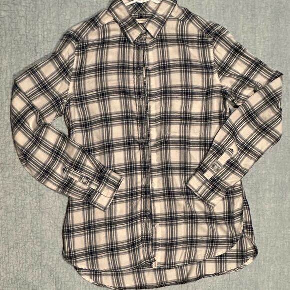 American Eagle Tops - American Eagle Women's Black & White Plaid Flannel Shirt
